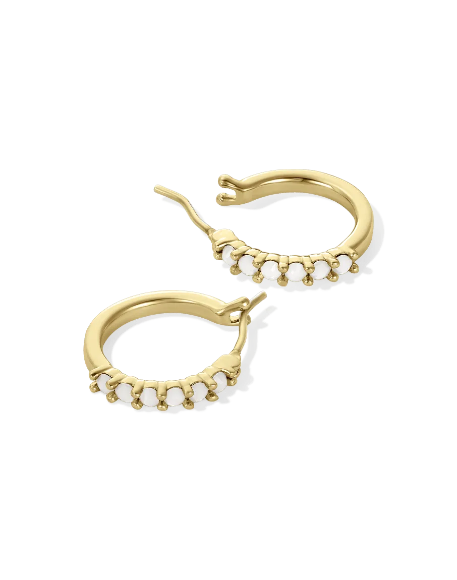 Opal Huggie Hoops