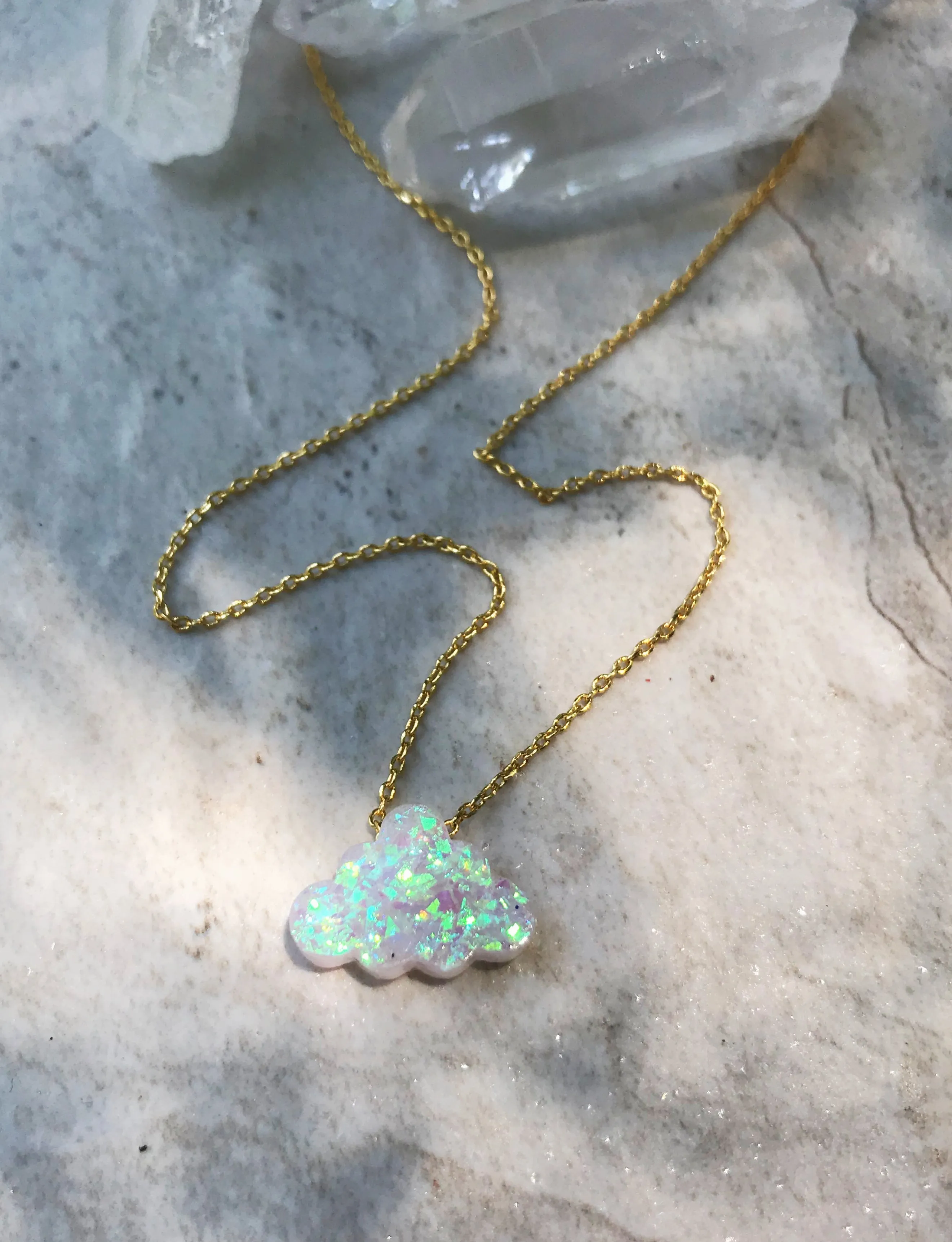 Opalescent Cloud Necklace