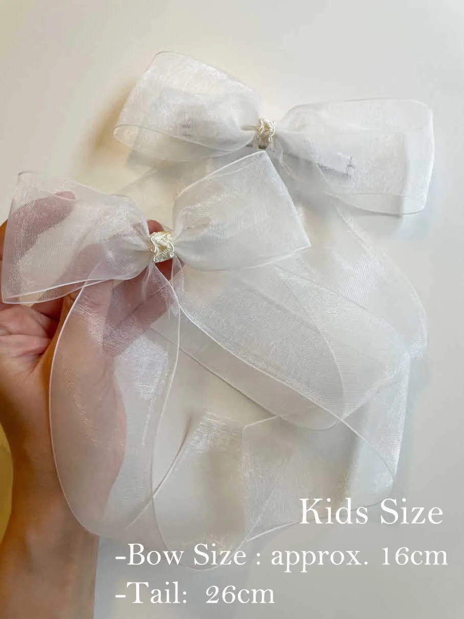 Organza long tail bows_ 2 Sizes