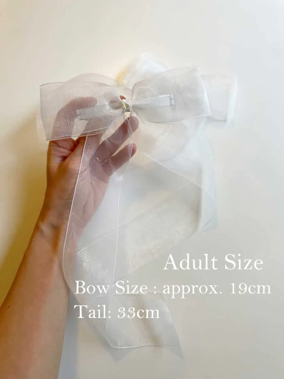 Organza long tail bows_ 2 Sizes