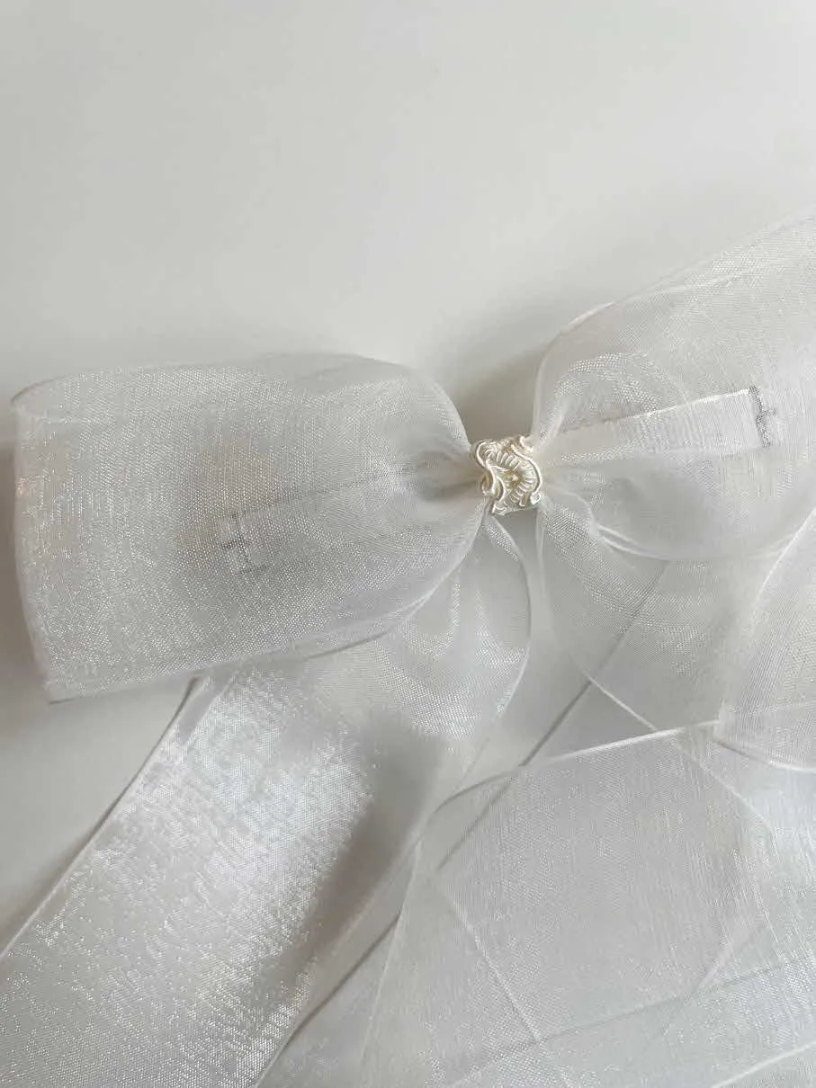 Organza long tail bows_ 2 Sizes