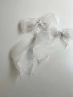 Organza long tail bows_ 2 Sizes