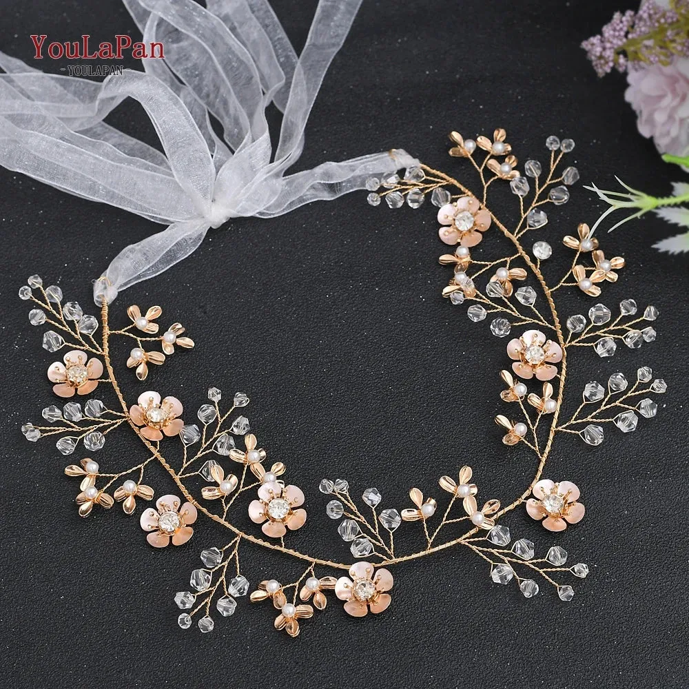 Pearl & Flower Bridal Hair Vine Headband