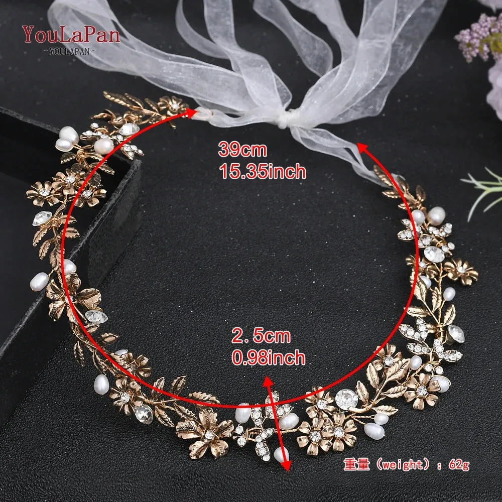 Pearl & Flower Bridal Hair Vine Headband