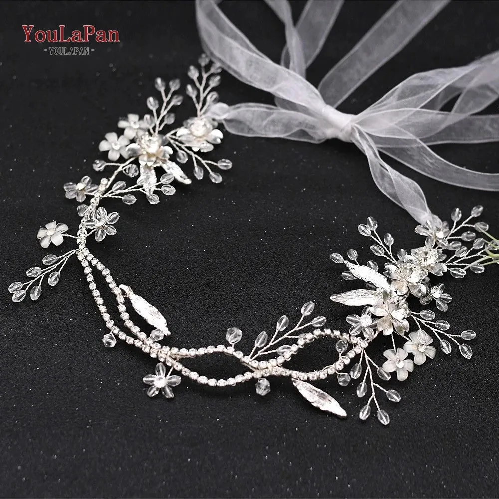 Pearl & Flower Bridal Hair Vine Headband