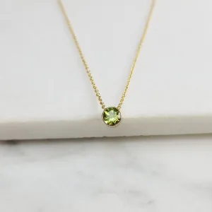 Peridot Floating Necklace - Fidget Necklace