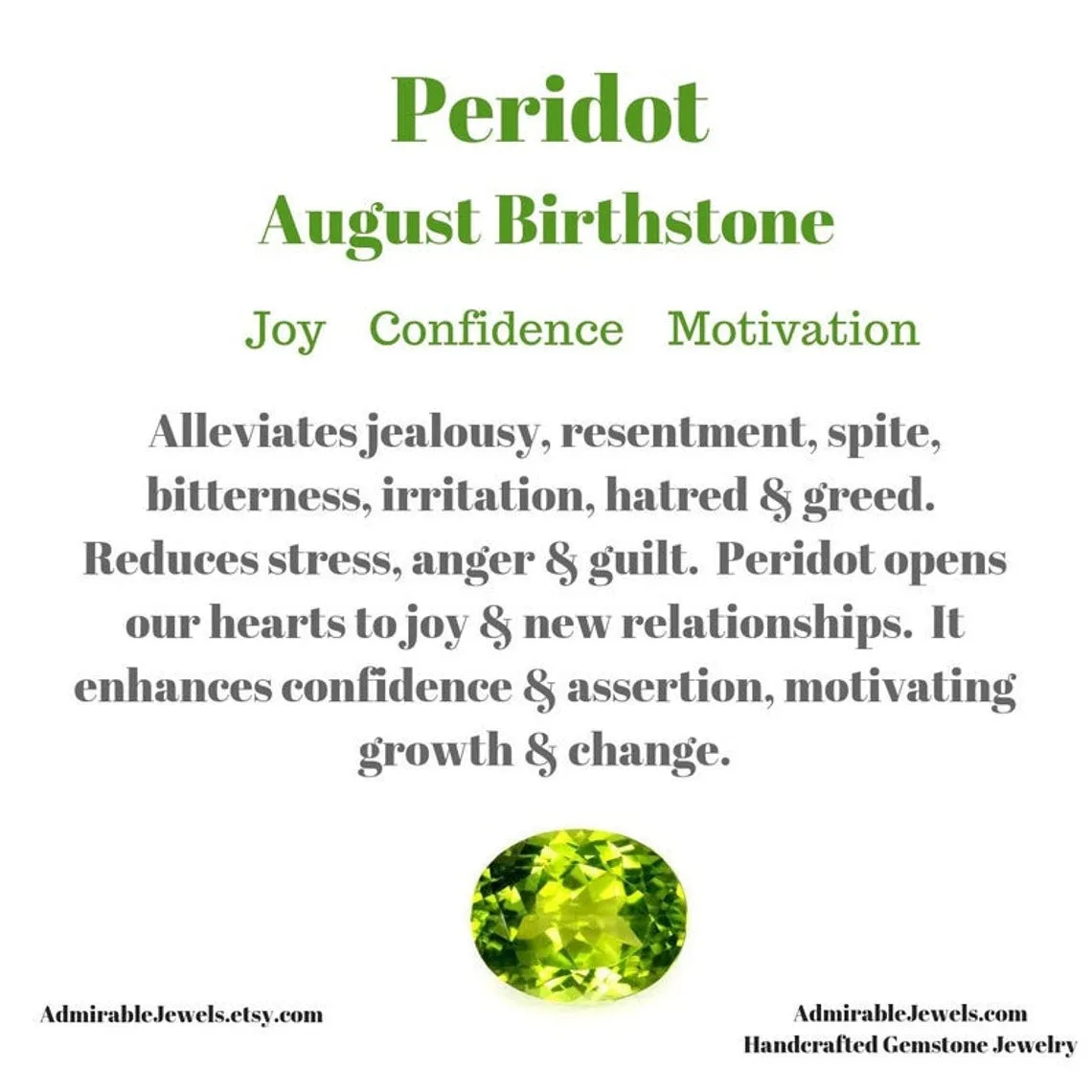 Peridot Floating Necklace - Fidget Necklace