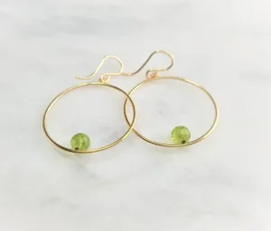 Peridot Hoop Earrings