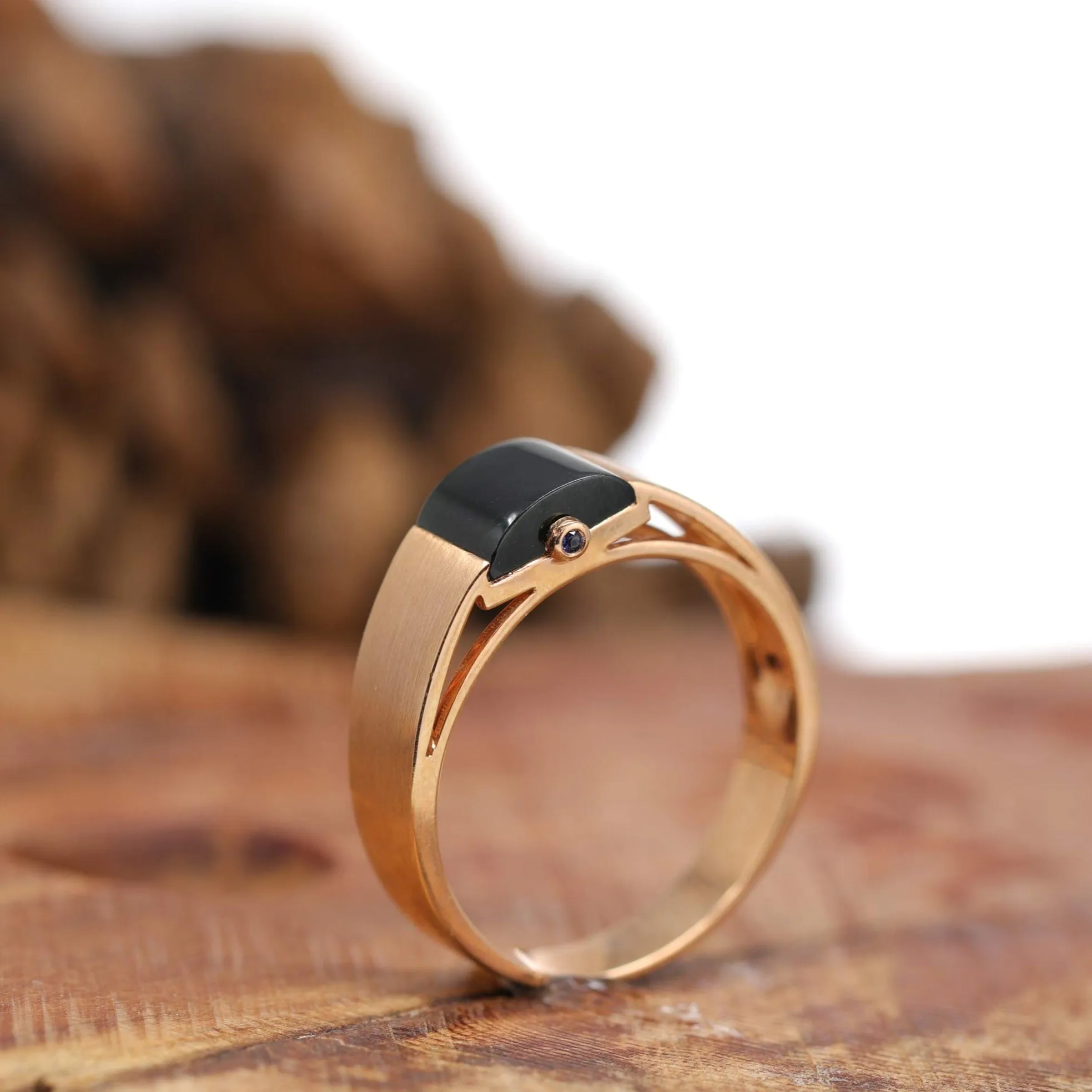 RealJade® Genuine Burmese Black Jadeite Jade Ring