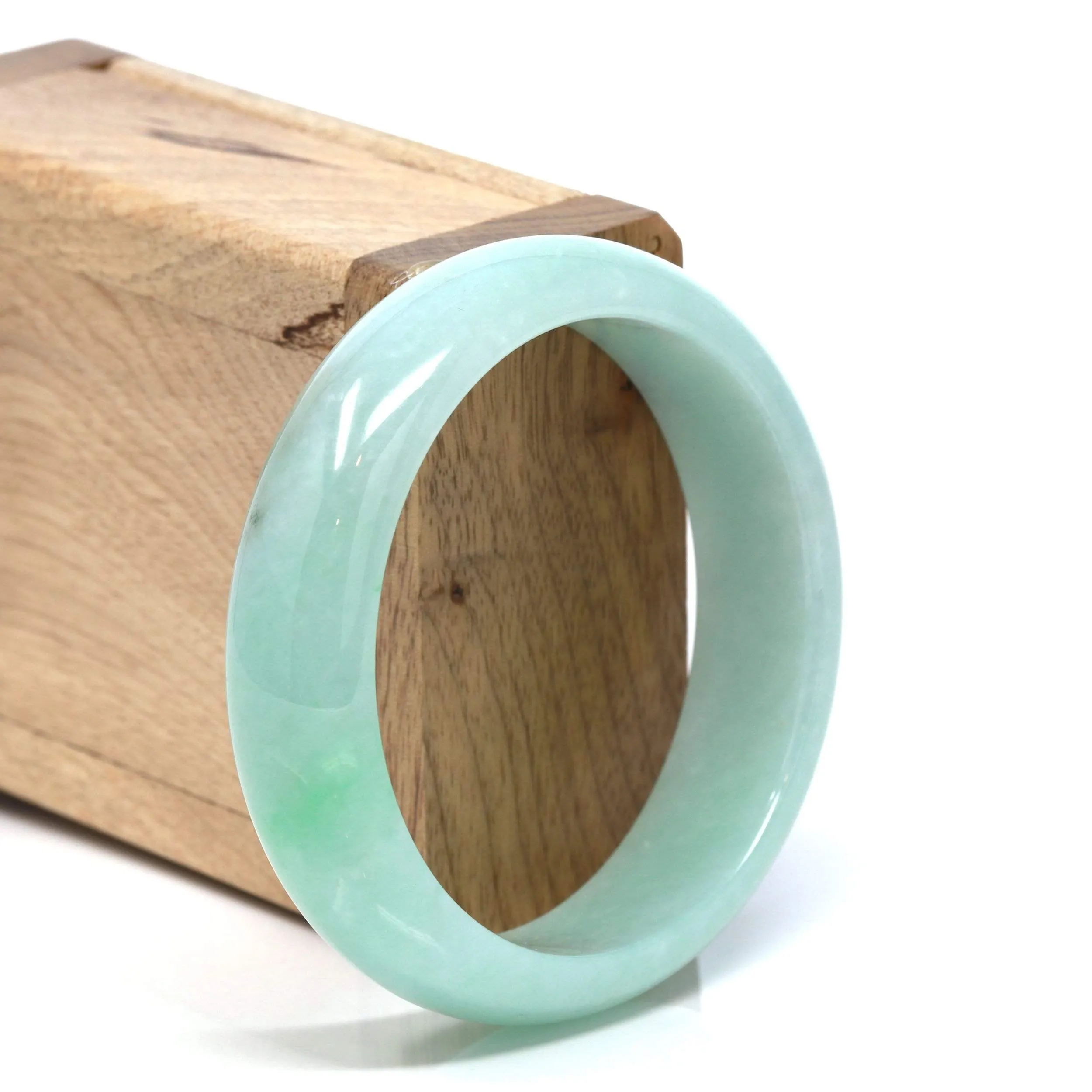 RealJade® "Classic Bangle" Genuine Burmese High Quality Jadeite Jade Bangle Bracelet ( 57.10    )#128