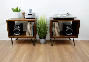 Record Player Stand, Vinyl LP Record Storage, Hifi Rack, Turntable Unit, Vinyl Storage Furniture - Many Colours Available!
