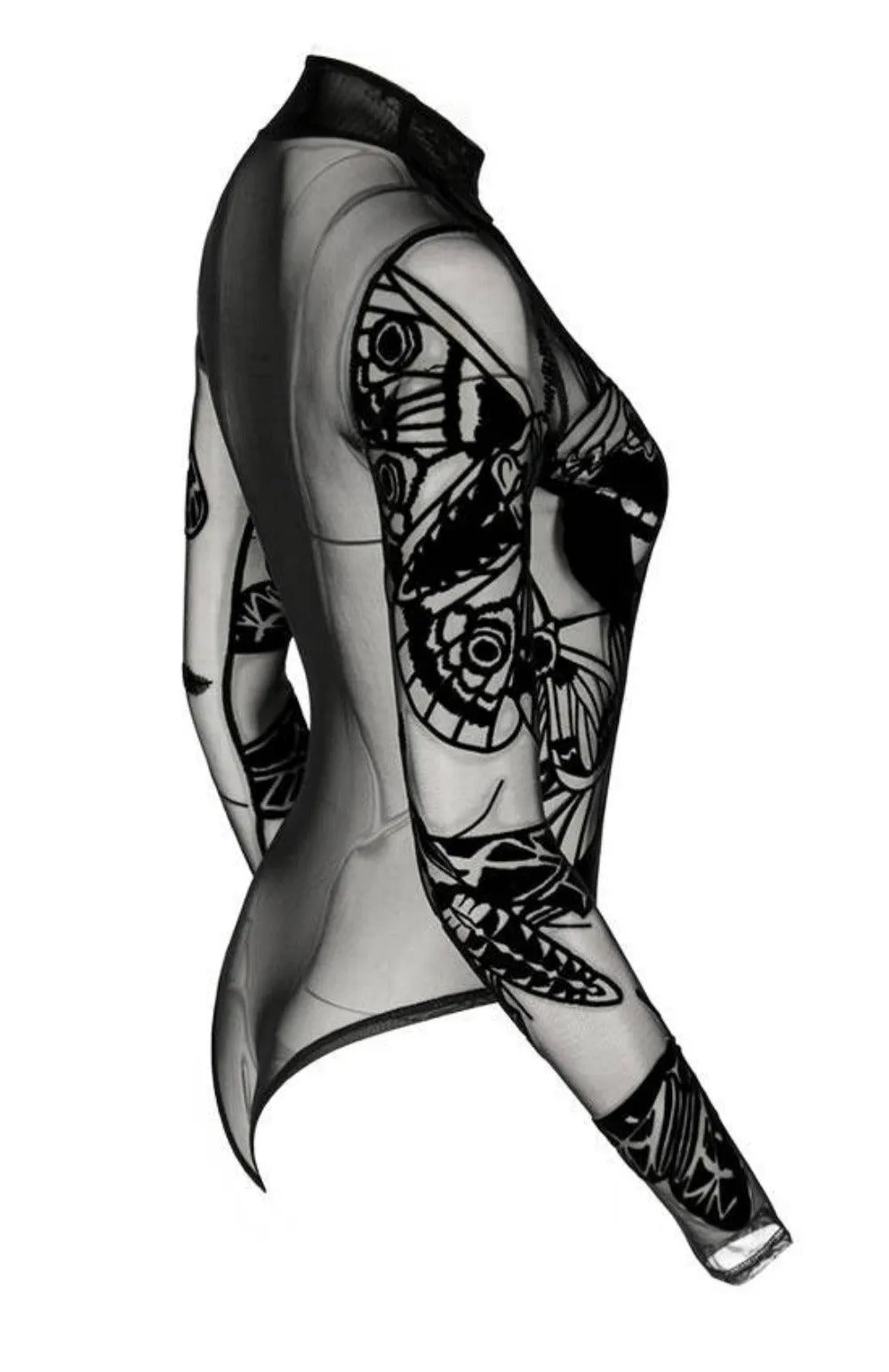Restyle - Moths Contour mesh bodysuit