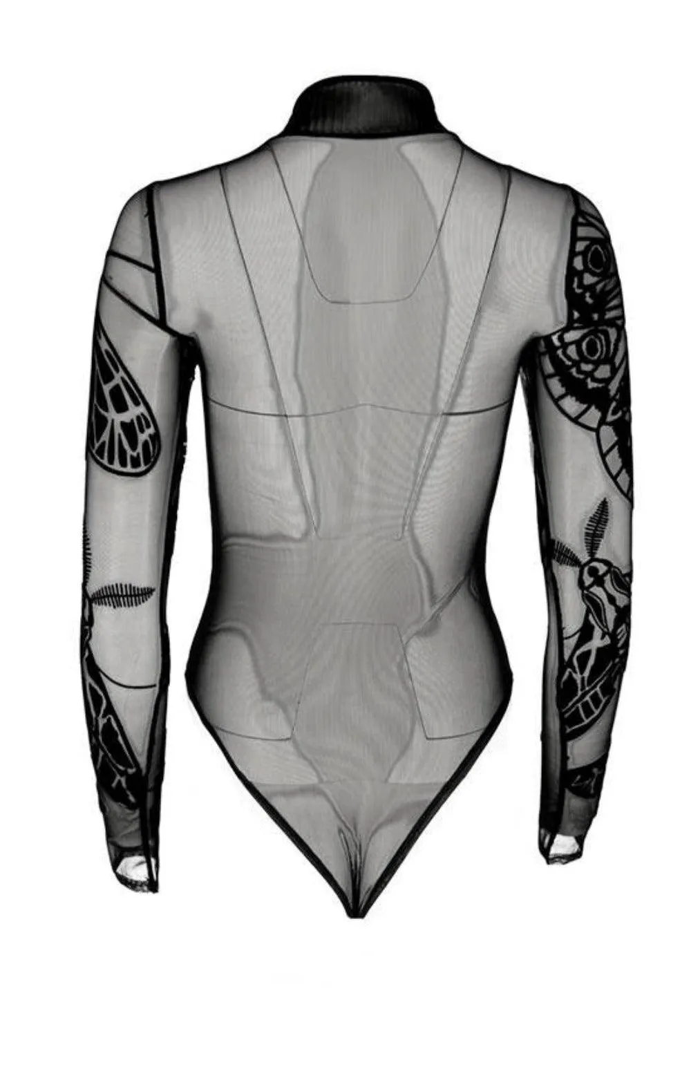 Restyle - Moths Contour mesh bodysuit