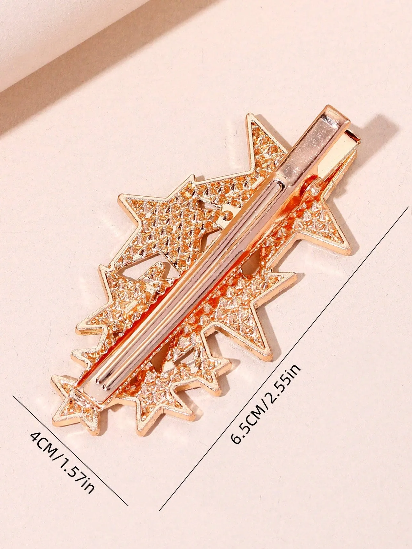 Rhinestone Star Decor Alligator Hair Clip for Women Barrette Styling Hair