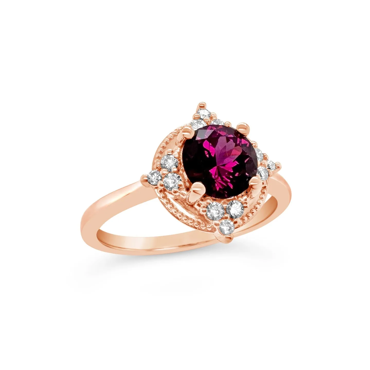 Rhodolite Garnet & Diamond Ring