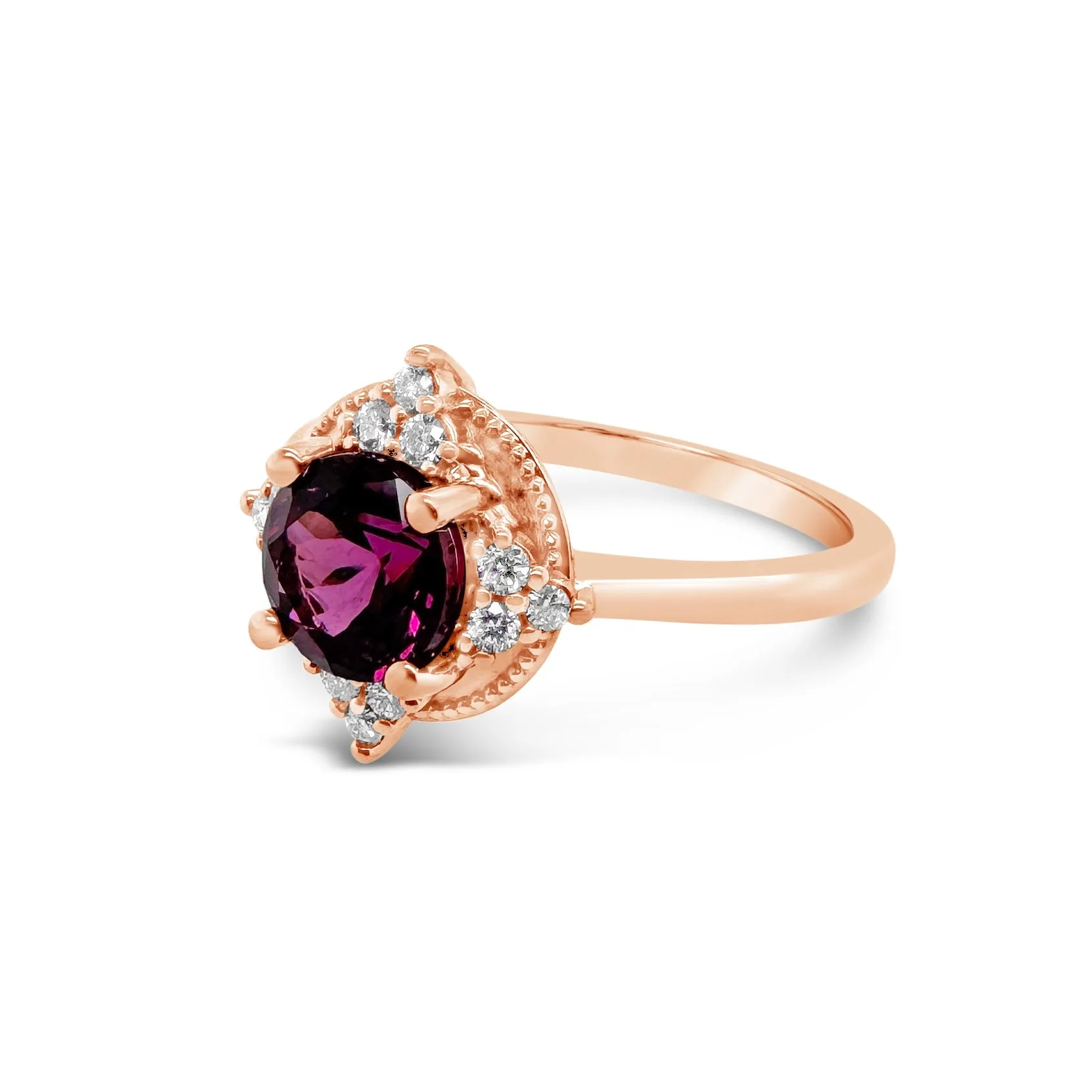 Rhodolite Garnet & Diamond Ring