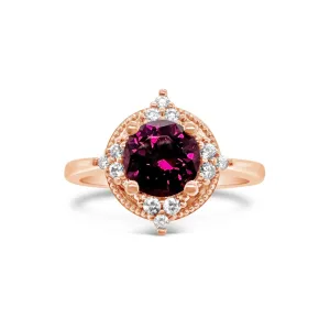 Rhodolite Garnet & Diamond Ring