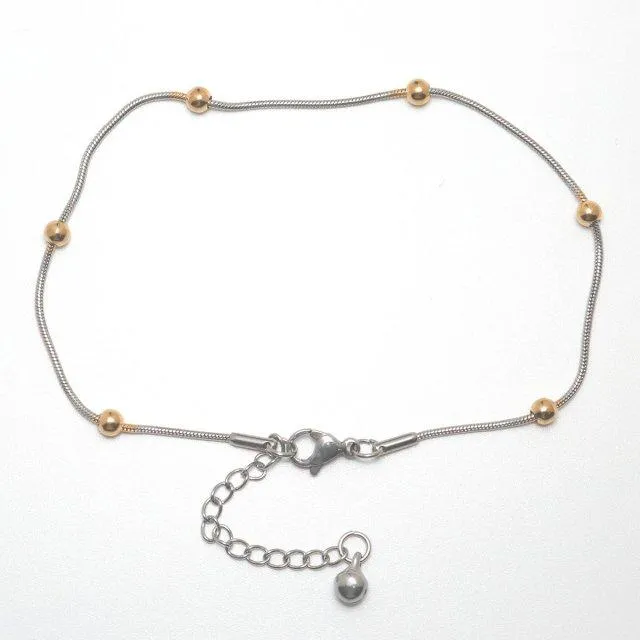 Round Charm Anklet Bracelet For Women Jewelry Barefoot Chain