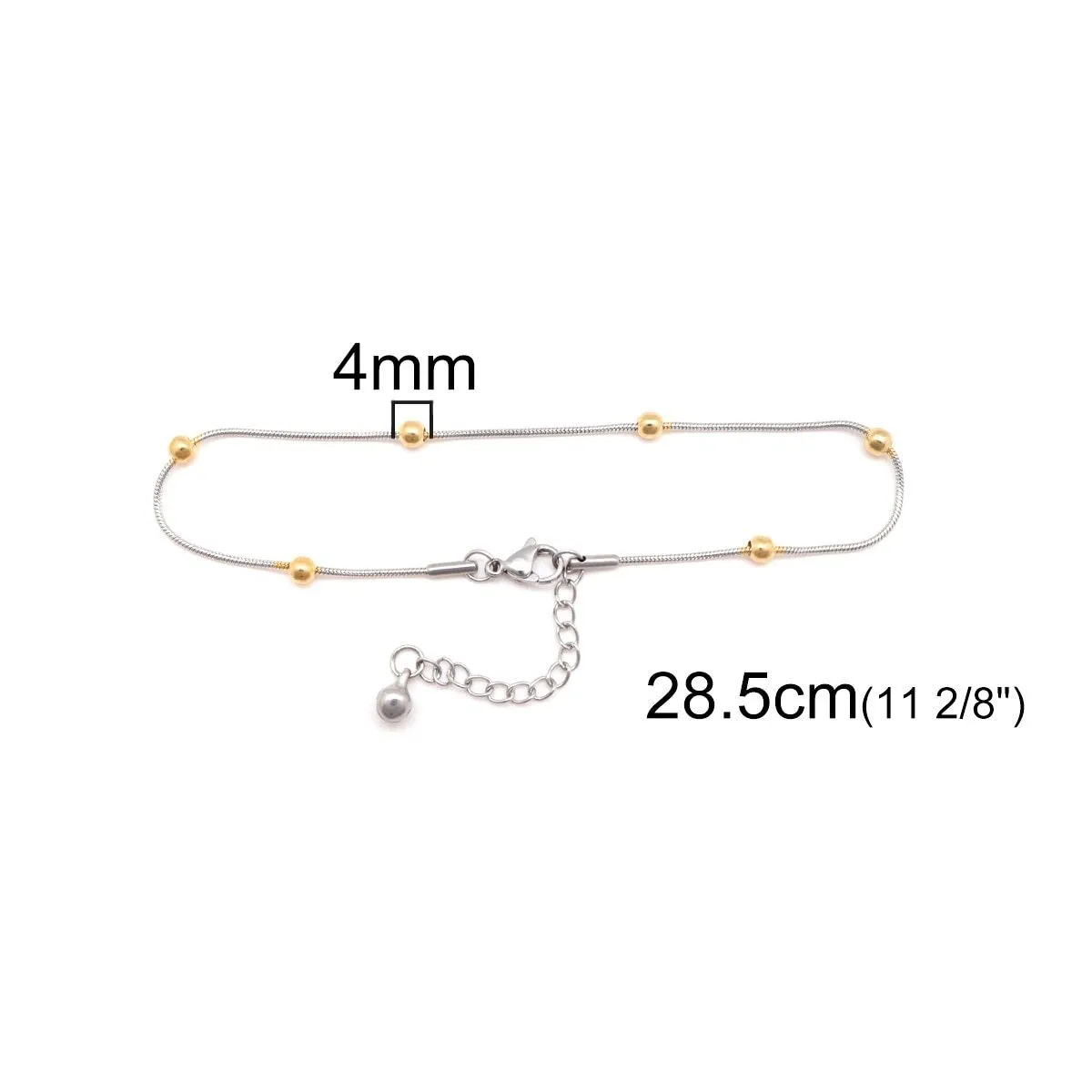 Round Charm Anklet Bracelet For Women Jewelry Barefoot Chain