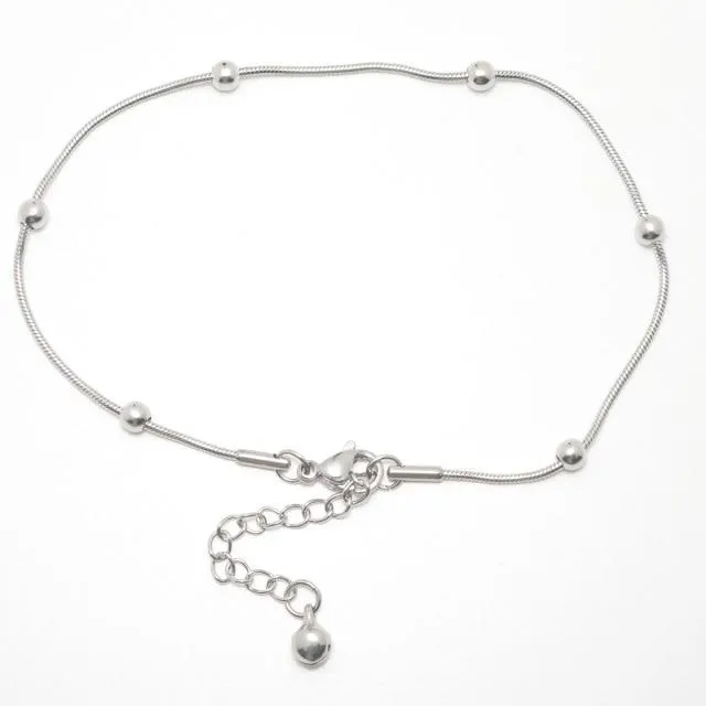 Round Charm Anklet Bracelet For Women Jewelry Barefoot Chain