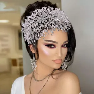 Shiny Wedding Head Piece Beads Bridal Hair Accessories Party Headdresses Pageant Headwear