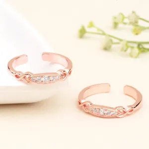 Silver Rose Elegant Toe Ring