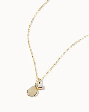 Solid Gold Opal October Birthstone Necklace