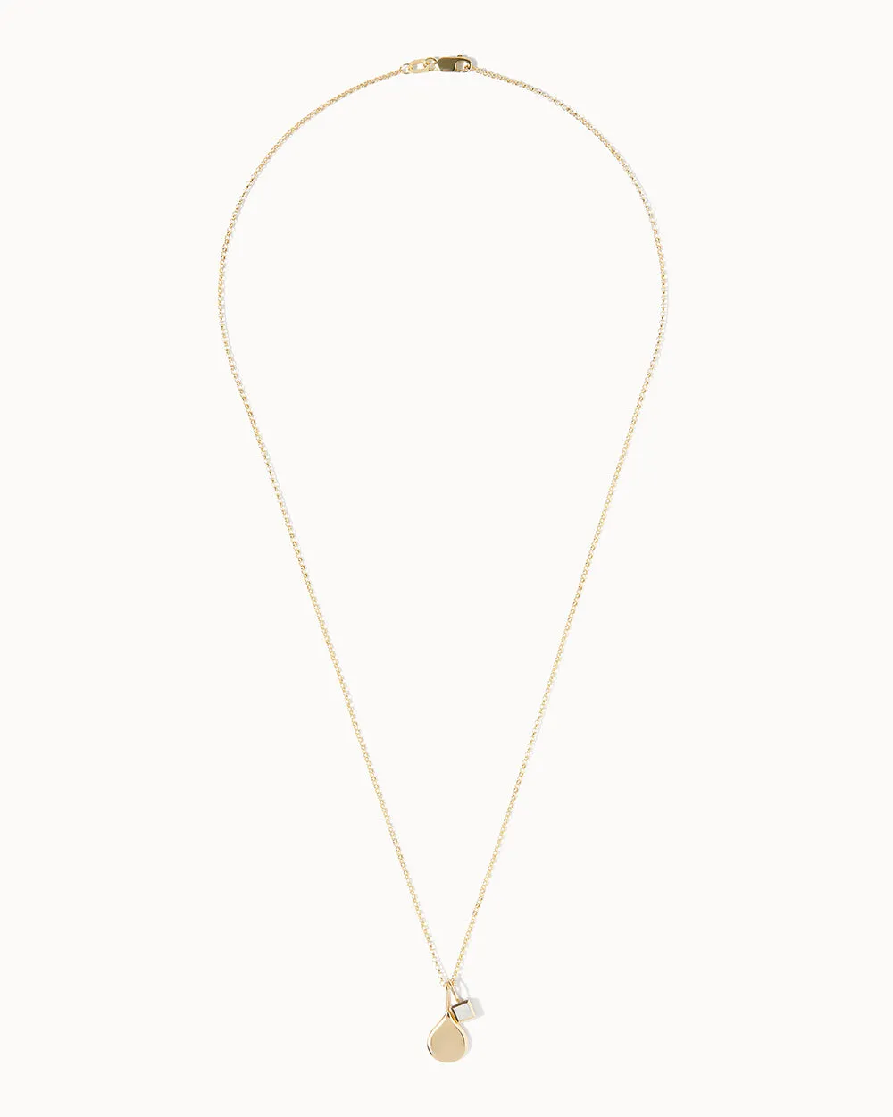 Solid Gold Opal October Birthstone Necklace