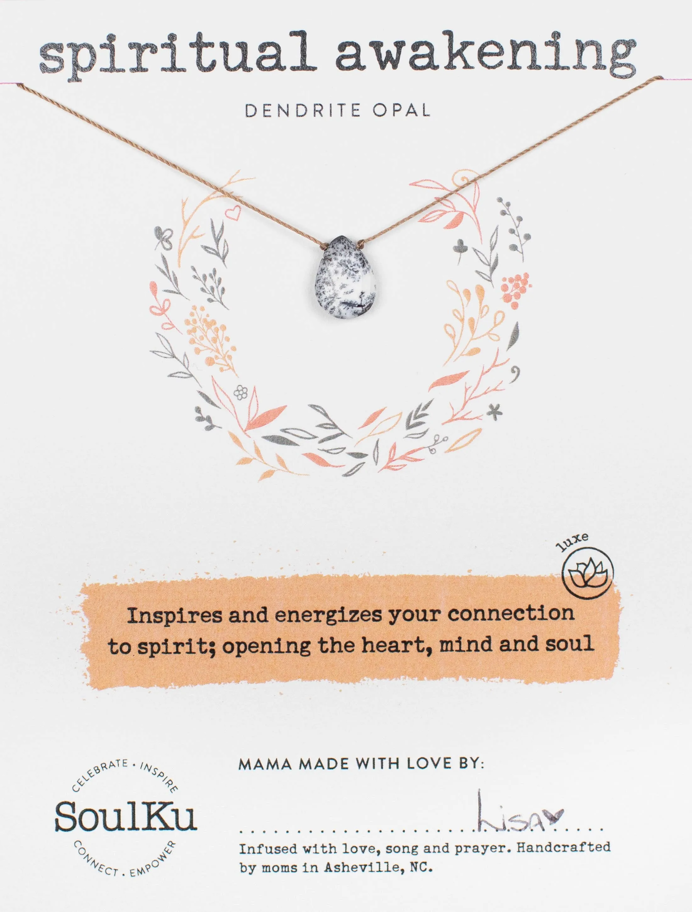 SoulKu - Dendrite Opal Luxe Necklace for Spiritual Awakening OLOVE19