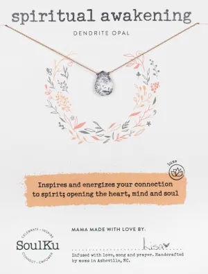 SoulKu - Dendrite Opal Luxe Necklace for Spiritual Awakening OLOVE19