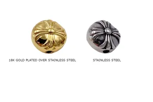 SSS1013 Stainless Steel Ornate Round Cross Bead Connector