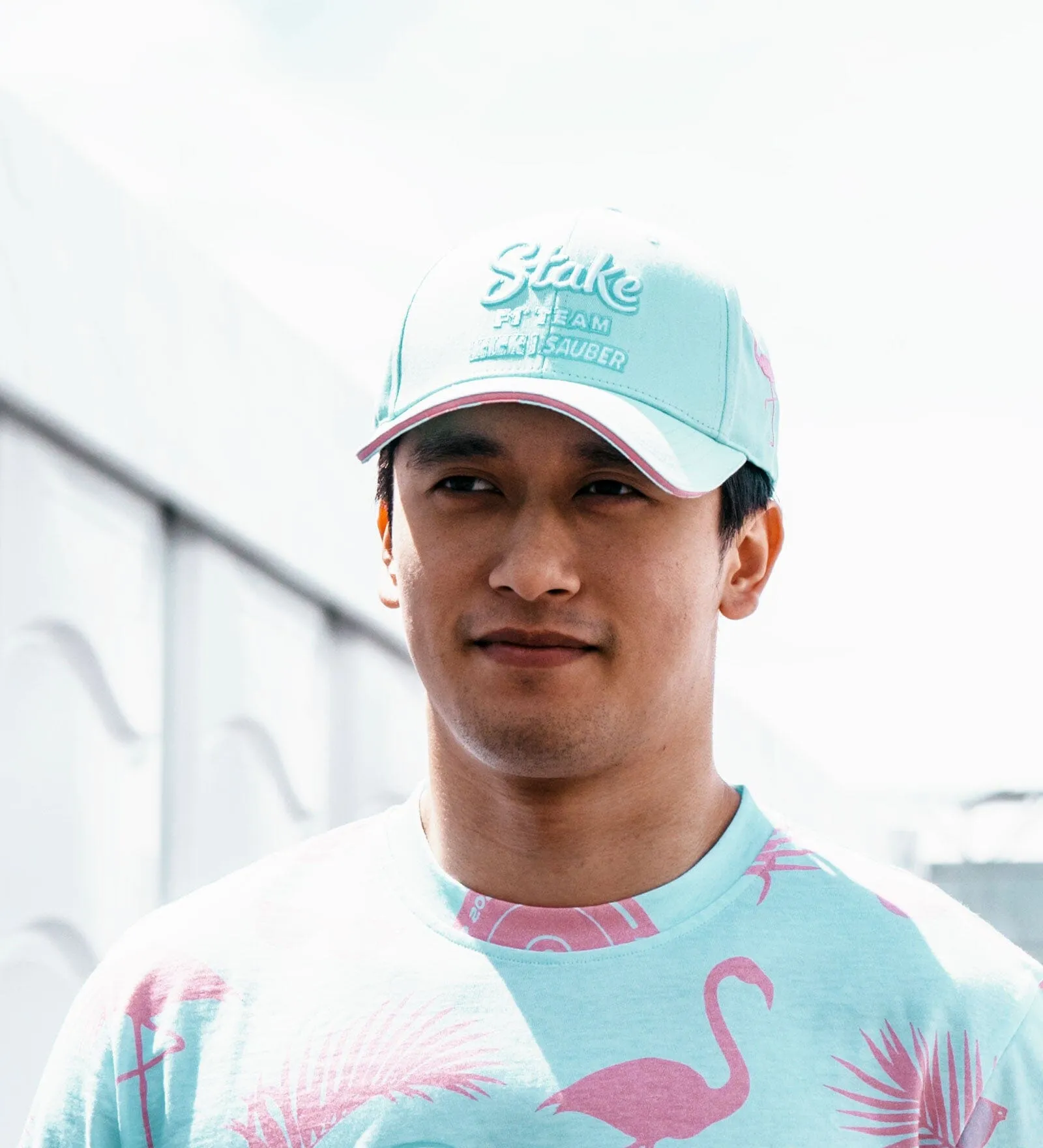 Stake F1 Kick Sauber Special Edition Miami GP Flamingo Baseball Hat - Blue