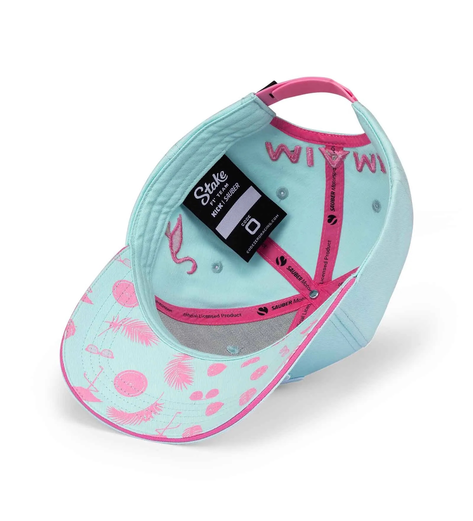 Stake F1 Kick Sauber Special Edition Miami GP Flamingo Baseball Hat - Blue
