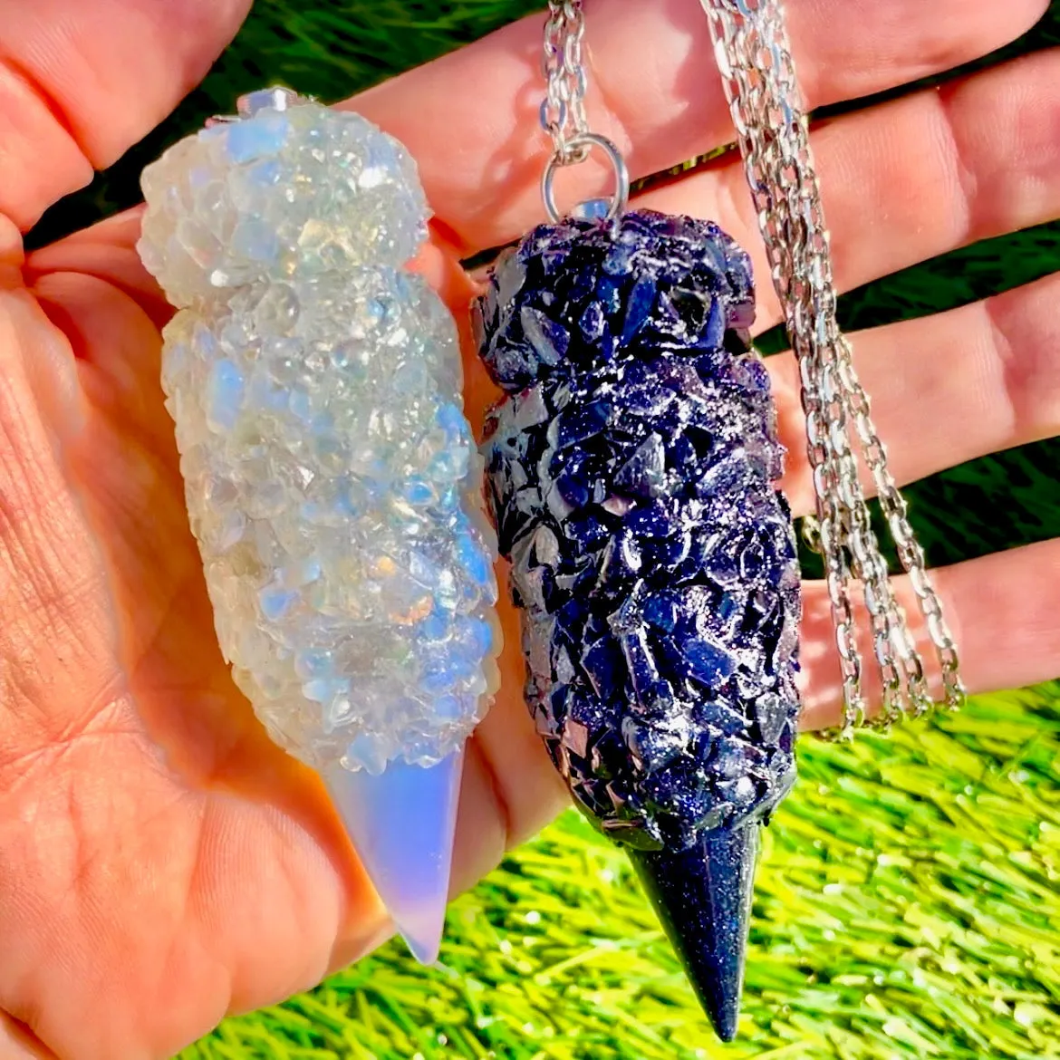 Stash Necklace Blue Sandstone