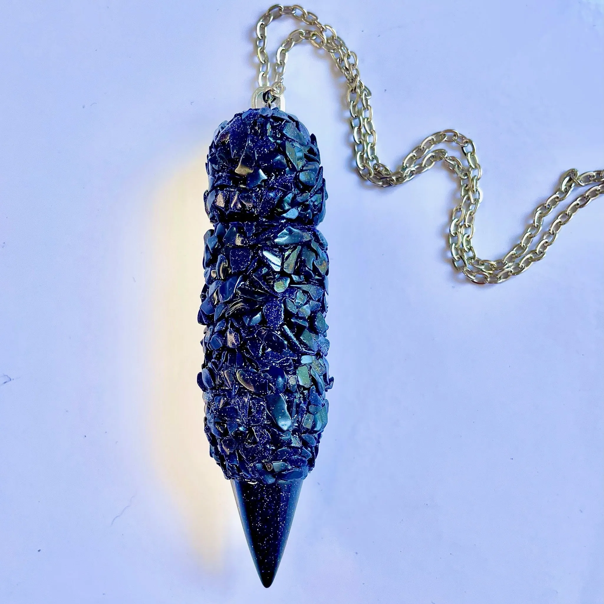 Stash Necklace Blue Sandstone