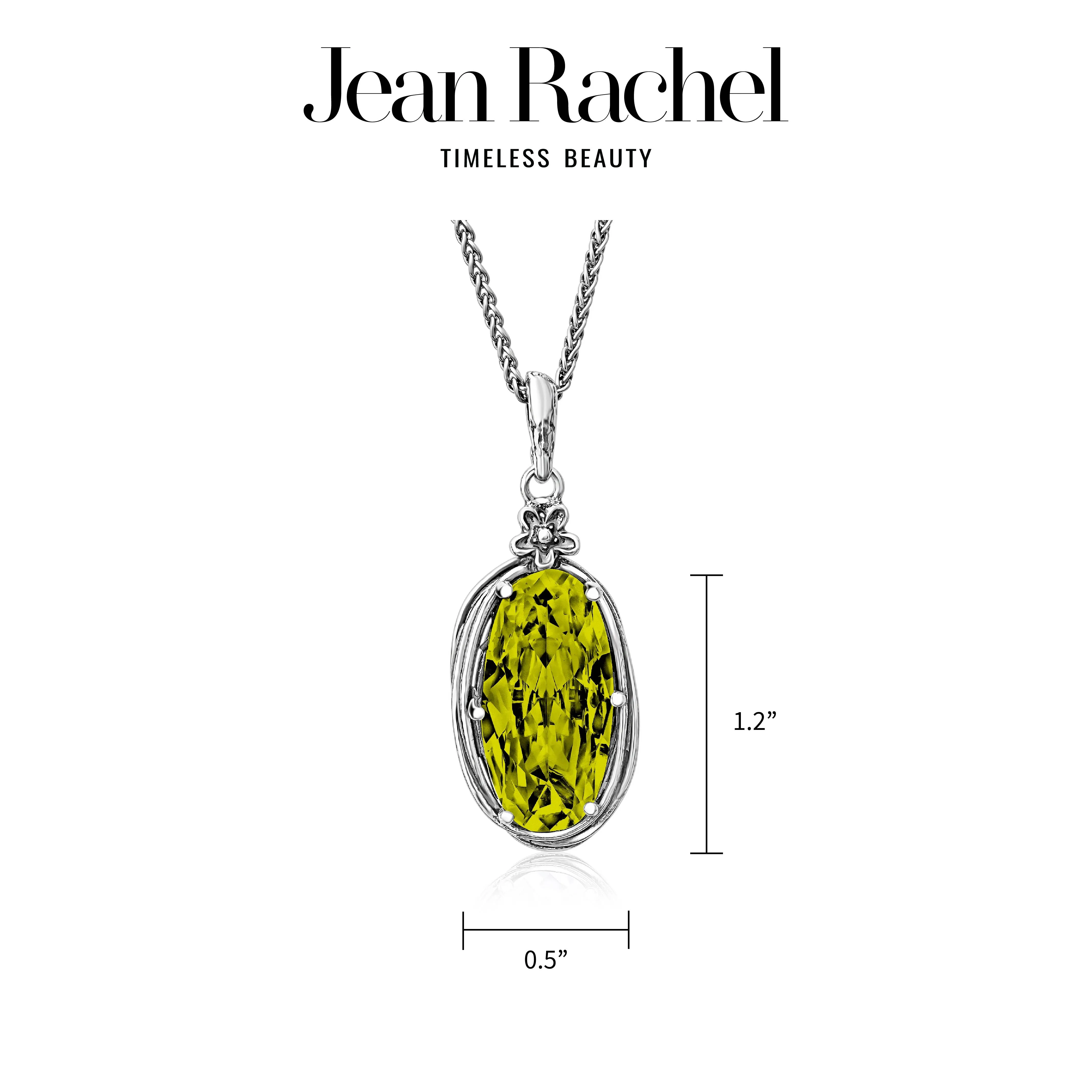 Sterling Silver Peridot CZ Floral Wire Wrap Necklace