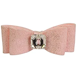 Susan Lanci Puppy Pink Glitzerati Big Bow Hairbow