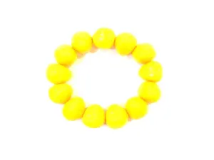 Synthetic Amber Opaque Yellow Bracelet 18X22Mm