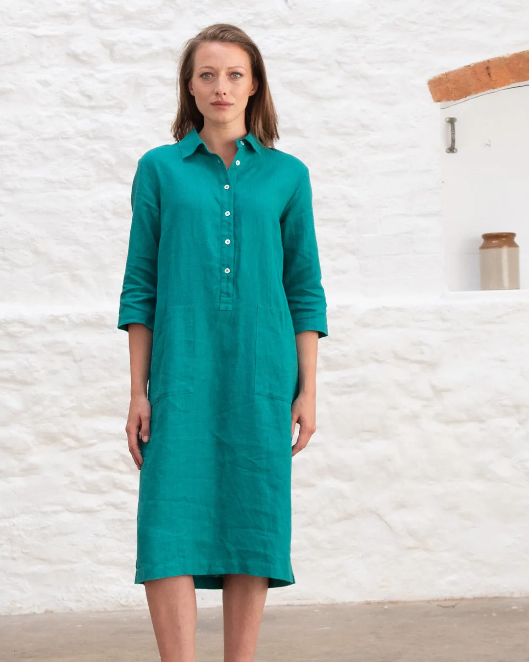 Tara Linen Shirt Dress