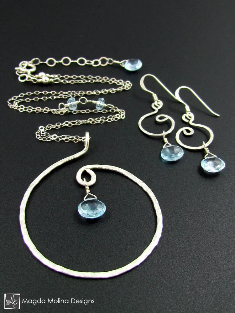 The Hammered Gold or Silver Spiral Necklace