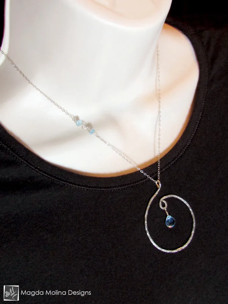 The Hammered Gold or Silver Spiral Necklace