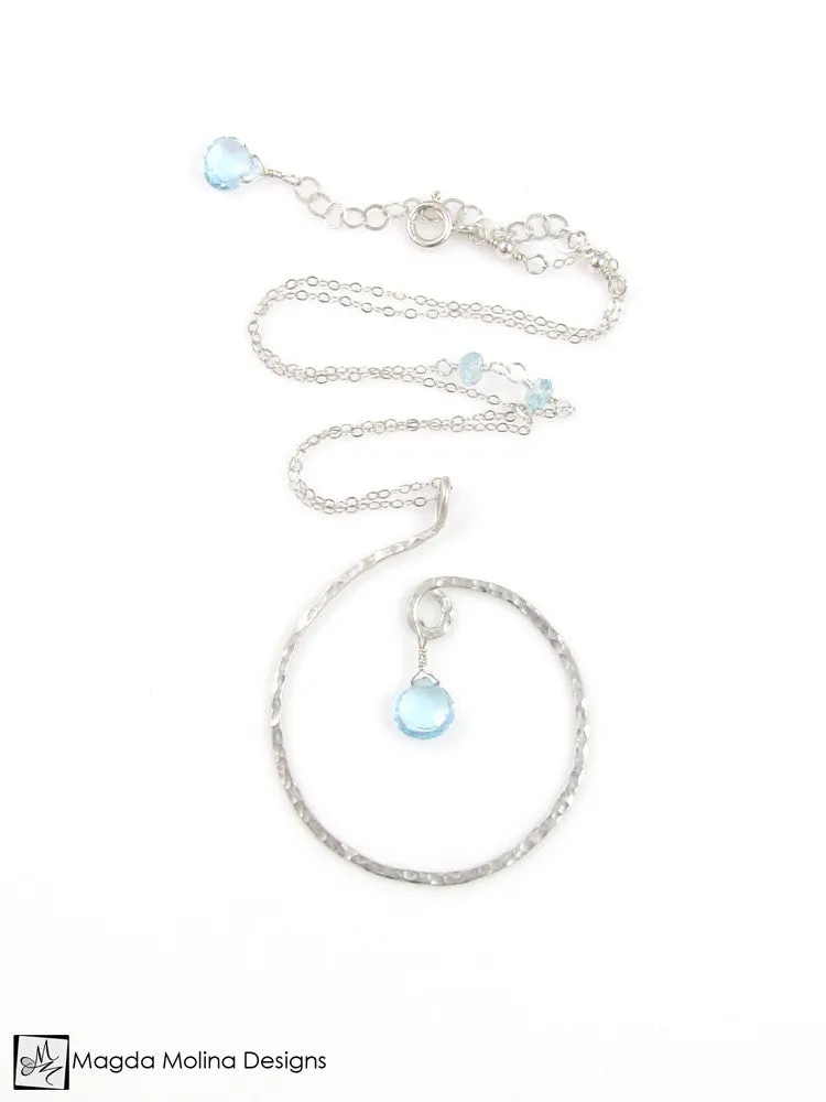 The Hammered Gold or Silver Spiral Necklace