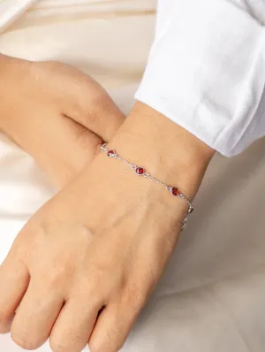 Tiny Symphony Garnet Bracelet