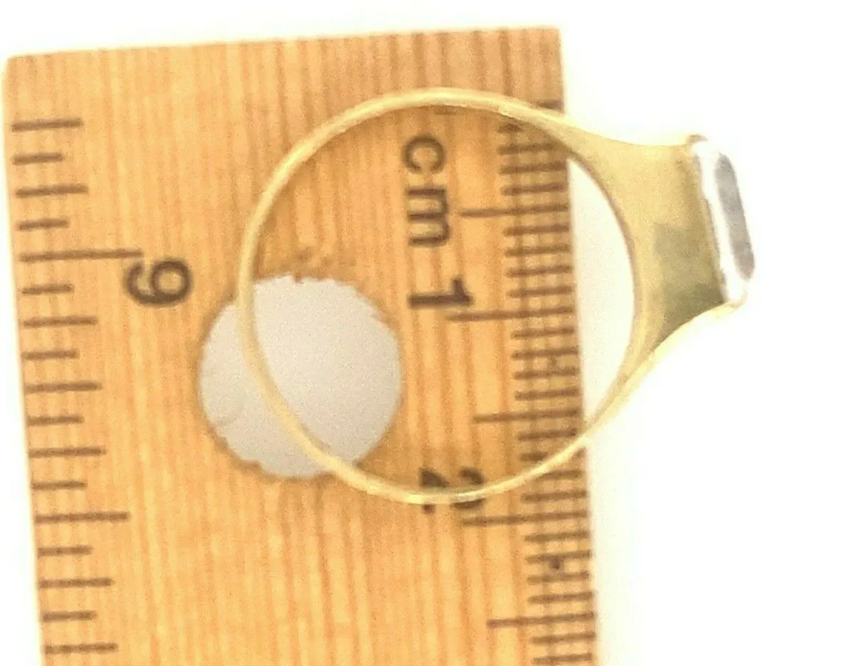 Topaz & 9ct Yellow Gold Ring Swept up Split Shoulders Fine Statement Jewellery