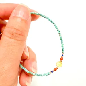 Turquoise Bracelet with Amber