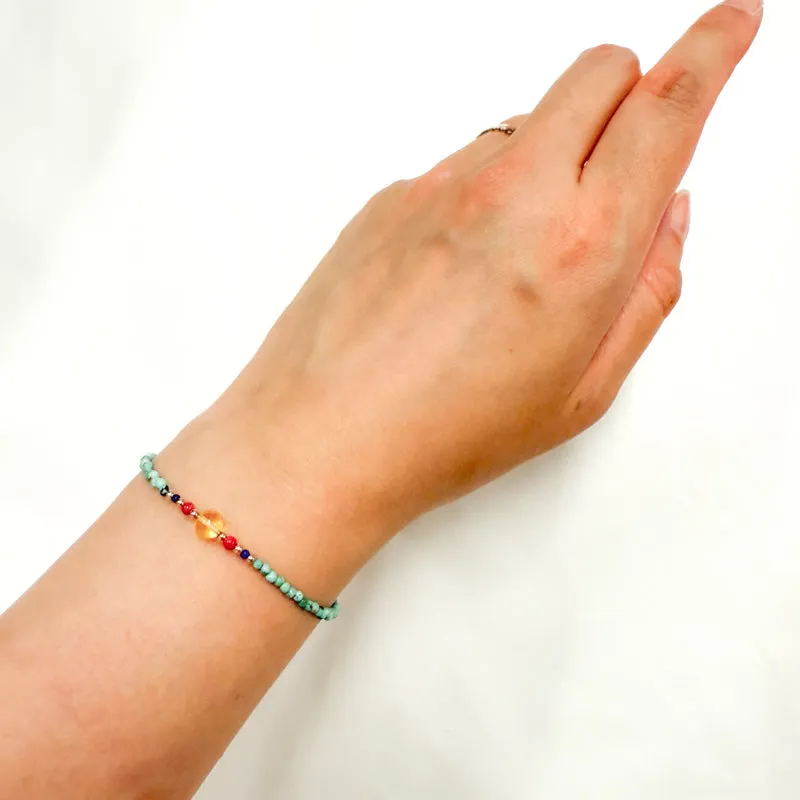 Turquoise Bracelet with Amber