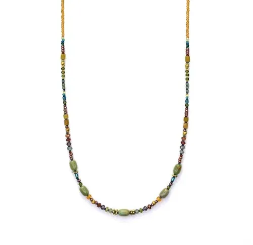 Turquoise, Garnet, Amethyst, & Peridot Necklace