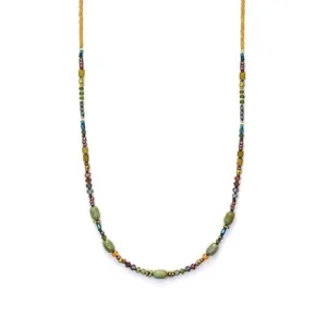Turquoise, Garnet, Amethyst, & Peridot Necklace