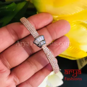 Victorian Rose Gold CZ Bracelet / Designer Bracelet