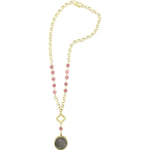 Victory Angel Pink Chalcedony Necklace
